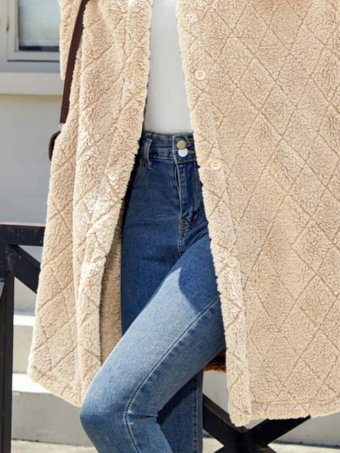 'Elowen' Thermal Fleece Coat - Celes Fashion